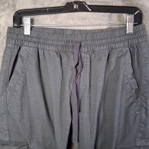 Prana Crestwood Pants Women's Size Medium Cargo Adjustable Waist Gray Drawstring - Picture 3 of 9